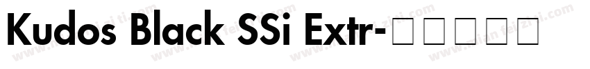 Kudos Black SSi Extr字体转换